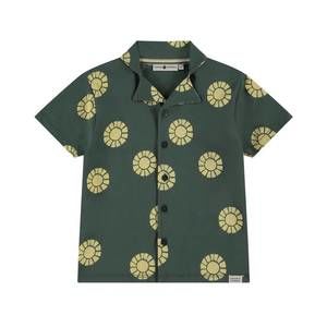 NEW BABYFACE boys' sun medallion short sleeve shirt in bottle green